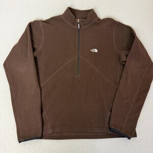 The North Face Flight Series Polartec Fleece Pullover Mens L Brown 1/4 Zip
